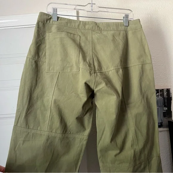 NWOT ARTLESS FOREVER olive army green utility cotton work chore straight leg